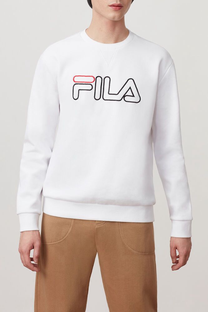 Fila Basil Sweatshirt White - Mens - 97620TKGE